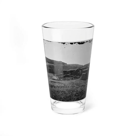 Morris Island, S.C. Two 100-Pdr. Parrott Guns And Stacks Of Shells Inside Fort Putnam (U.S. Civil War) Pint Glass 16oz 16oz - Go Mug Yourself