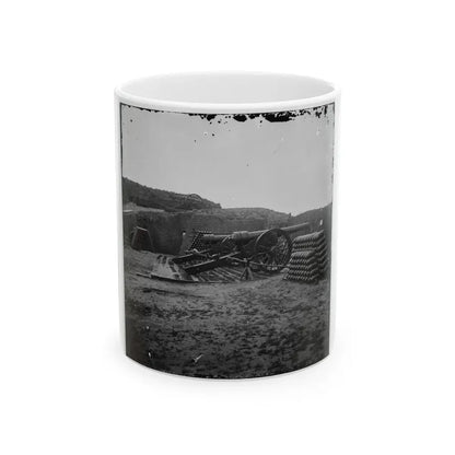 Morris Island, S.C. Two 100-Pdr. Parrott Guns And Stacks Of Shells Inside Fort Putnam (U.S. Civil War) White Coffee Mug 11oz - Go Mug Yourself