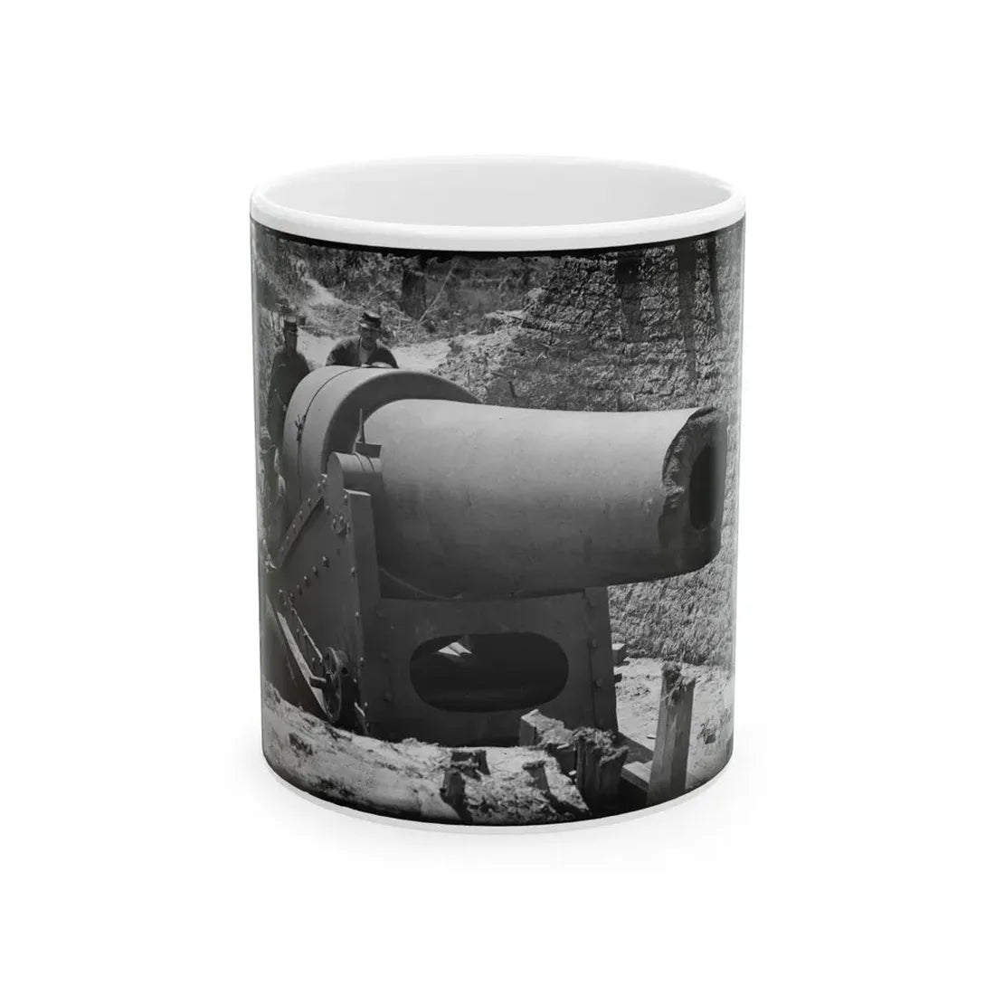 Morris Island, South Carolina. 300-Poinder Parrot Rifle After Bursting Of Muzzle (U.S. Civil War) White Coffee Mug 11oz - Go Mug Yourself