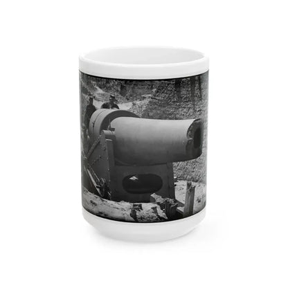 Morris Island, South Carolina. 300-Poinder Parrot Rifle After Bursting Of Muzzle (U.S. Civil War) White Coffee Mug 15oz - Go Mug Yourself