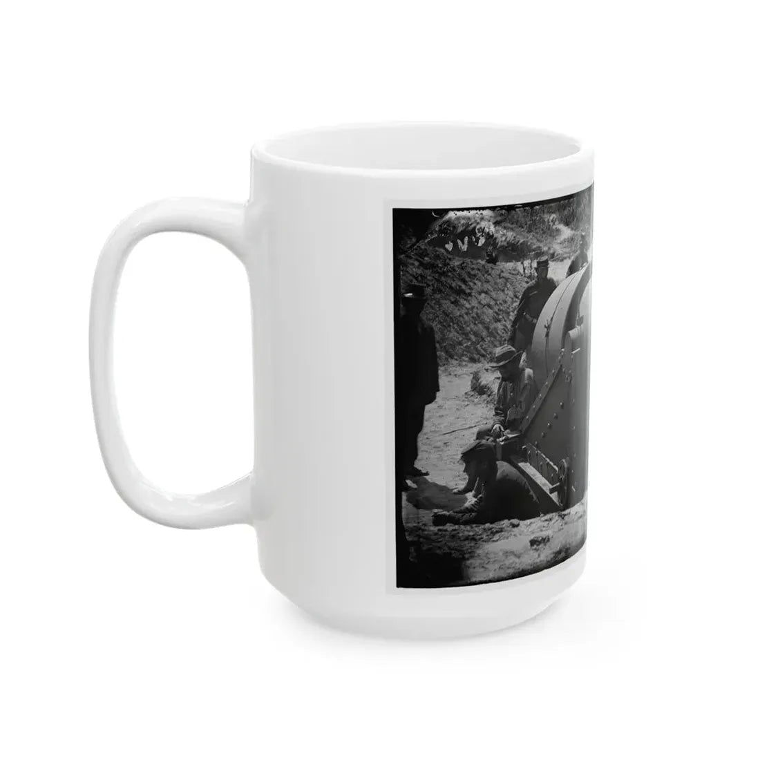 Morris Island, South Carolina. 300-Poinder Parrot Rifle After Bursting Of Muzzle (U.S. Civil War) White Coffee Mug - Go Mug Yourself