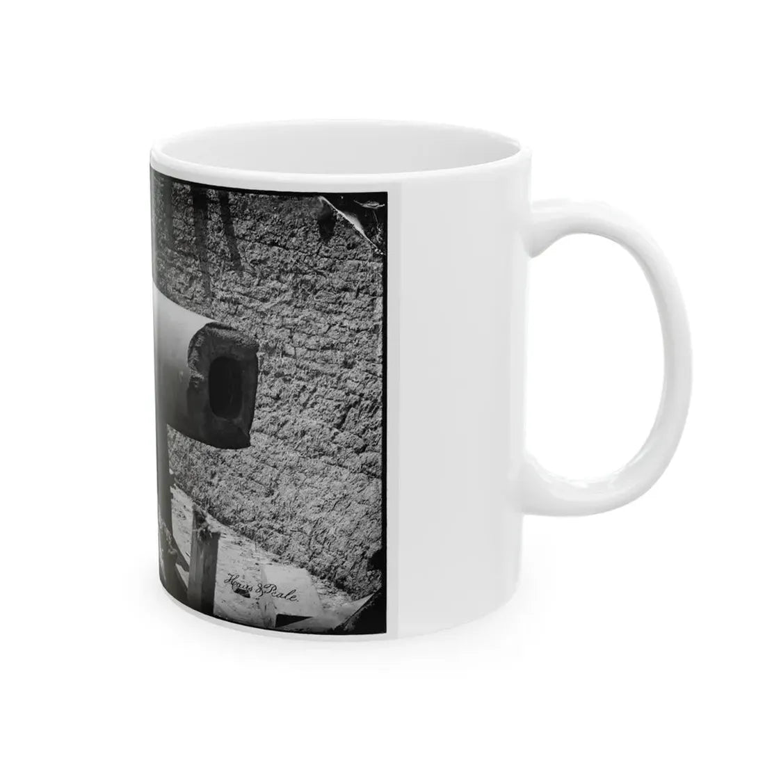Morris Island, South Carolina. 300-Poinder Parrot Rifle After Bursting Of Muzzle (U.S. Civil War) White Coffee Mug - Go Mug Yourself
