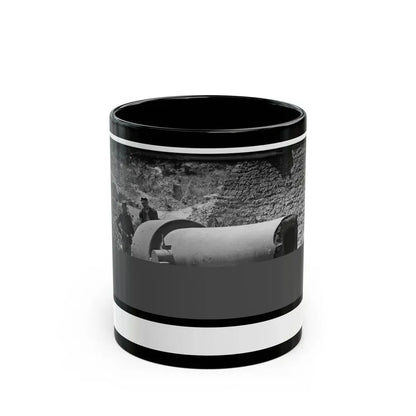 Morris Island, South Carolina. 300-Pounder Parrot Rifle After Bursting Of Muzzle (U.S. Civil War) Black Coffee Mug 11oz - Go Mug Yourself