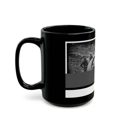 Morris Island, South Carolina. 300-Pounder Parrot Rifle After Bursting Of Muzzle (U.S. Civil War) Black Coffee Mug - Go Mug Yourself