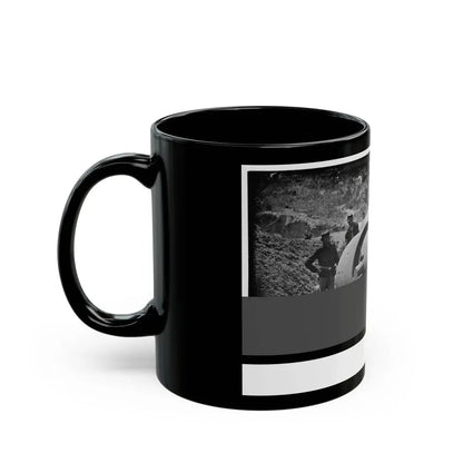 Morris Island, South Carolina. 300-Pounder Parrot Rifle After Bursting Of Muzzle (U.S. Civil War) Black Coffee Mug - Go Mug Yourself