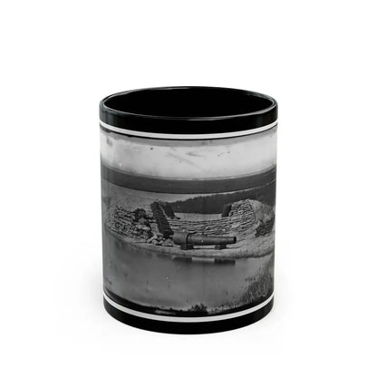 Morris Island, South Carolina. Battery Hays. One 8-Inch Parrot Rifle Dismounted. Breaching Battery Against Fort Sumter (U.S. Civil War) Black Coffee Mug 11oz - Go Mug Yourself