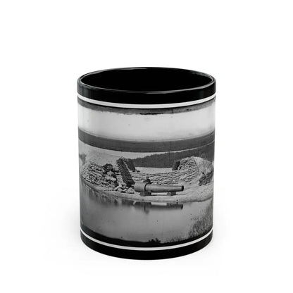 Morris Island, South Carolina. Battery Hays. One 8-Inch Parrot Rifle, Dismounted. Breaching Battery Against Fort Sumter (U.S. Civil War) Black Coffee Mug 11oz - Go Mug Yourself