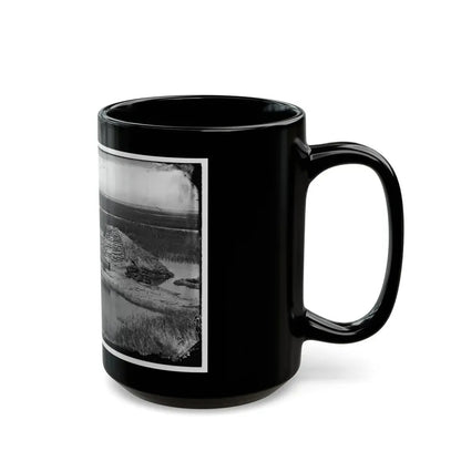 Morris Island, South Carolina. Battery Hays. One 8-Inch Parrot Rifle Dismounted. Breaching Battery Against Fort Sumter (U.S. Civil War) Black Coffee Mug - Go Mug Yourself
