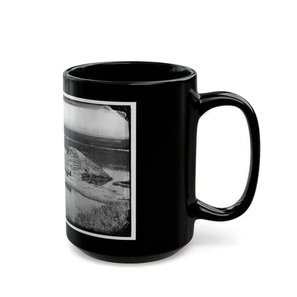 Morris Island, South Carolina. Battery Hays. One 8-Inch Parrot Rifle, Dismounted. Breaching Battery Against Fort Sumter (U.S. Civil War) Black Coffee Mug - Go Mug Yourself