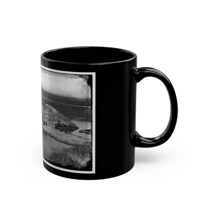 Morris Island, South Carolina. Battery Hays. One 8-Inch Parrot Rifle Dismounted. Breaching Battery Against Fort Sumter (U.S. Civil War) Black Coffee Mug - Go Mug Yourself
