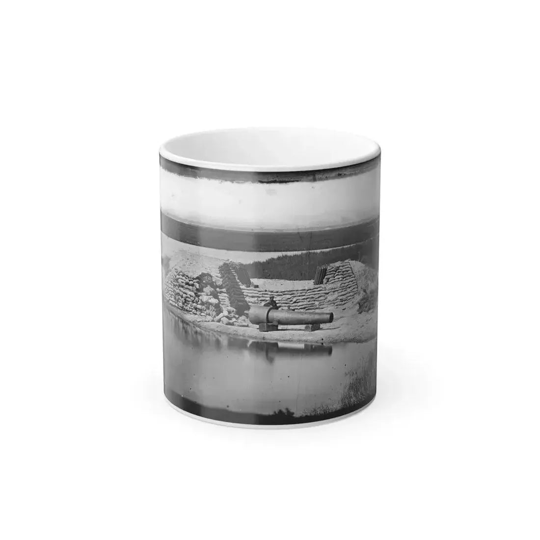 Morris Island, South Carolina. Battery Hays. One 8-Inch Parrot Rifle, Dismounted. Breaching Battery Against Fort Sumter (U.S. Civil War) Color Changing Coffee Mug 11oz Default Title 11oz - Go Mug Yourself