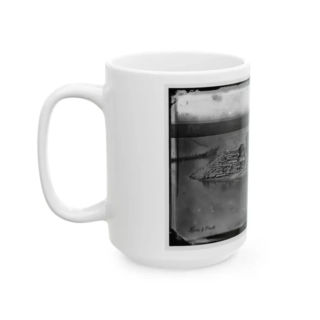 Morris Island, South Carolina. Battery Hays. One 8-Inch Parrot Rifle Dismounted. Breaching Battery Against Fort Sumter (U.S. Civil War) White Coffee Mug - Go Mug Yourself