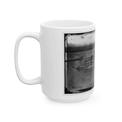 Morris Island, South Carolina. Battery Hays. One 8-Inch Parrot Rifle Dismounted. Breaching Battery Against Fort Sumter (U.S. Civil War) White Coffee Mug - Go Mug Yourself