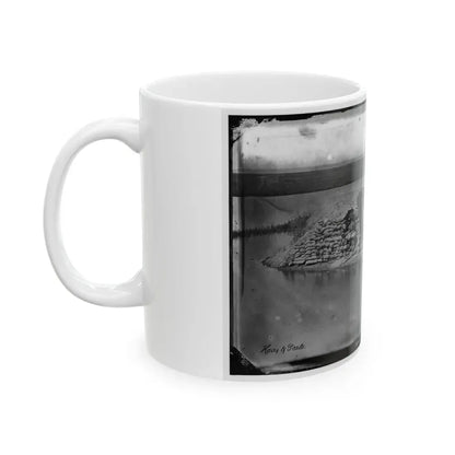 Morris Island, South Carolina. Battery Hays. One 8-Inch Parrot Rifle Dismounted. Breaching Battery Against Fort Sumter (U.S. Civil War) White Coffee Mug - Go Mug Yourself
