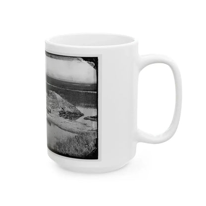 Morris Island, South Carolina. Battery Hays. One 8-Inch Parrot Rifle, Dismounted. Breaching Battery Against Fort Sumter (U.S. Civil War) White Coffee Mug - Go Mug Yourself