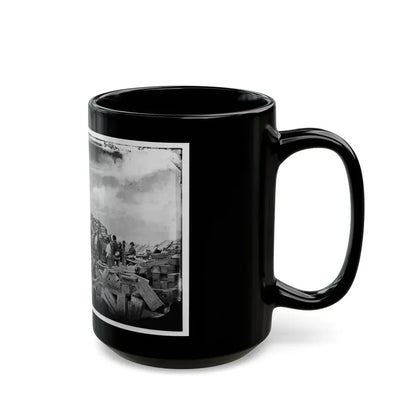 Morris Island, South Carolina. Battery Rosecrans. Three 100-Pounder Parrot Rifles. Breaching Battery Against Fort Sumter (U.S. Civil War) Black Coffee Mug - Go Mug Yourself