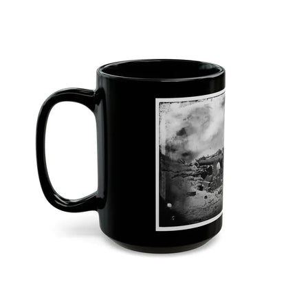 Morris Island, South Carolina. Battery Rosecrans. Three 100-Pounder Parrot Rifles. Breaching Battery Against Fort Sumter (U.S. Civil War) Black Coffee Mug - Go Mug Yourself