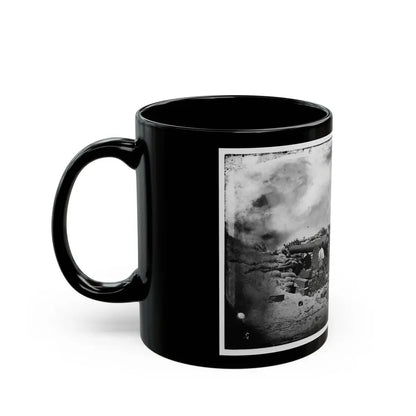 Morris Island, South Carolina. Battery Rosecrans. Three 100-Pounder Parrot Rifles. Breaching Battery Against Fort Sumter (U.S. Civil War) Black Coffee Mug - Go Mug Yourself
