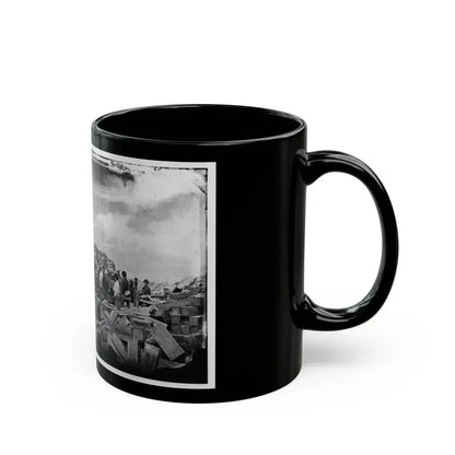 Morris Island, South Carolina. Battery Rosecrans. Three 100-Pounder Parrot Rifles. Breaching Battery Against Fort Sumter (U.S. Civil War) Black Coffee Mug - Go Mug Yourself