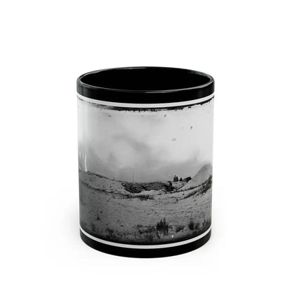 Morris Island, South Carolina. Battery Weed. Five 10-Inch Siege Mortars (U.S. Civil War) Black Coffee Mug 11oz - Go Mug Yourself