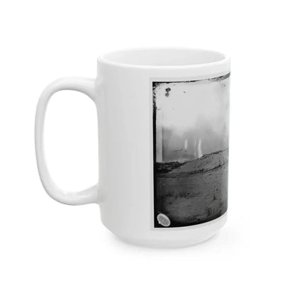 Morris Island, South Carolina. Battery Weed. Five 10-Inch Siege Mortars (U.S. Civil War) White Coffee Mug - Go Mug Yourself