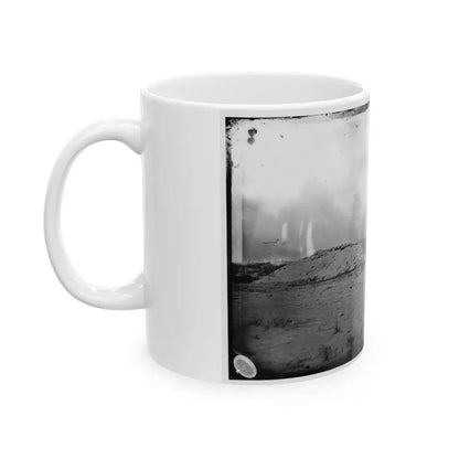 Morris Island, South Carolina. Battery Weed. Five 10-Inch Siege Mortars (U.S. Civil War) White Coffee Mug - Go Mug Yourself