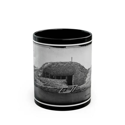 Morris Island, South Carolina. Bombproof For Telegraph Operator In Trenches (U.S. Civil War) Black Coffee Mug 11oz - Go Mug Yourself