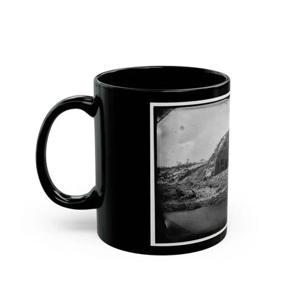 Morris Island, South Carolina. Bombproof For Telegraph Operator In Trenches (U.S. Civil War) Black Coffee Mug - Go Mug Yourself
