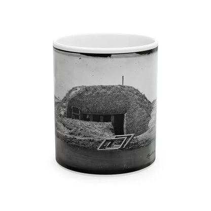 Morris Island, South Carolina. Bombproof For Telegraph Operator In Trenches (U.S. Civil War) White Coffee Mug 11oz - Go Mug Yourself