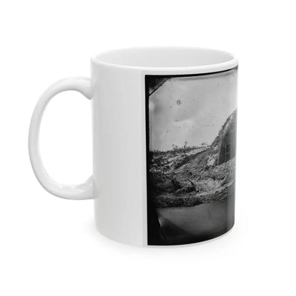 Morris Island, South Carolina. Bombproof For Telegraph Operator In Trenches (U.S. Civil War) White Coffee Mug - Go Mug Yourself