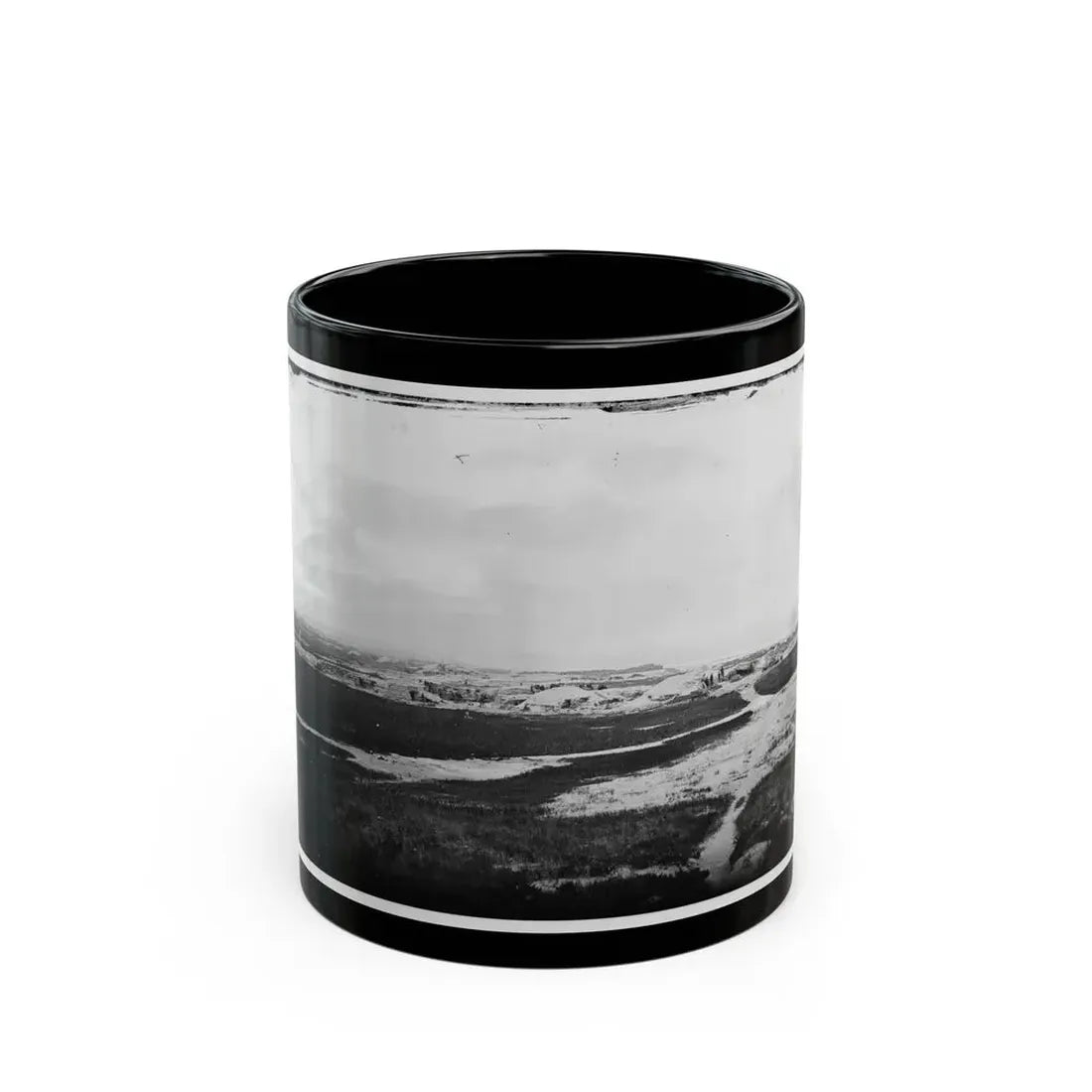 Morris Island, South Carolina. First Parallel (U.S. Civil War) Black Coffee Mug 11oz - Go Mug Yourself