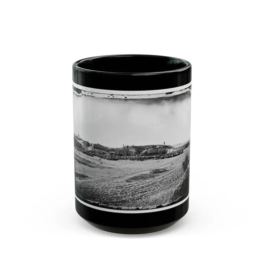 Morris Island, South Carolina. Fort Putnam, Formerly Confederate Battery Gregg (U.S. Civil War) Black Coffee Mug 15oz - Go Mug Yourself