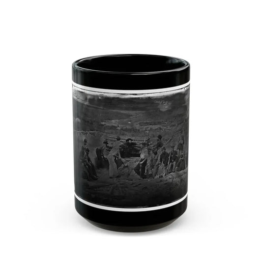 Morris Island, South Carolina. Full Sap (U.S. Civil War) Black Coffee Mug 15oz - Go Mug Yourself