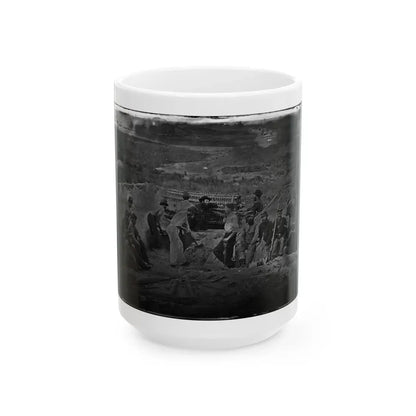 Morris Island, South Carolina. Full Sap (U.S. Civil War) White Coffee Mug 15oz - Go Mug Yourself