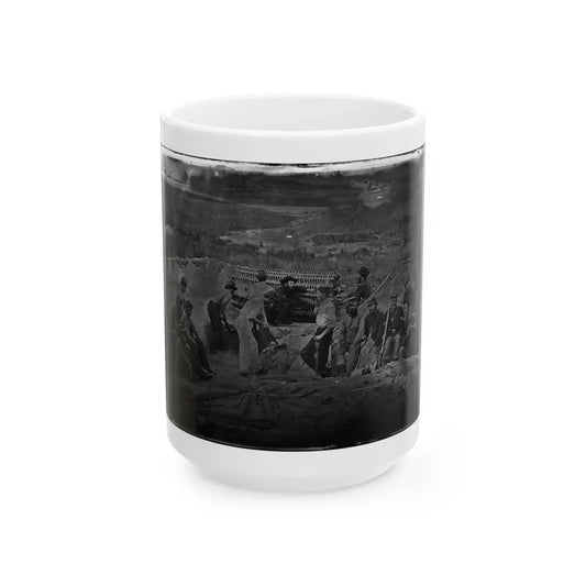 Morris Island, South Carolina. Full Sap (U.S. Civil War) White Coffee Mug 15oz - Go Mug Yourself
