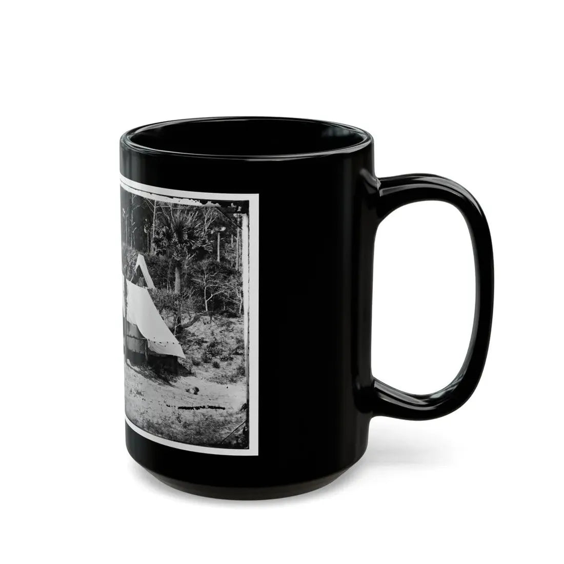 Morris Island, South Carolina. General Quincy A. Gillmore In Front Of His Tent 001 (U.S. Civil War) Black Coffee Mug - Go Mug Yourself