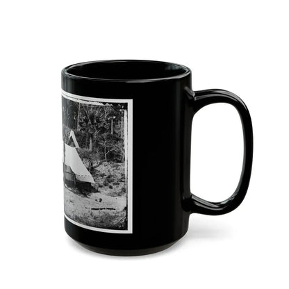 Morris Island, South Carolina. General Quincy A. Gillmore In Front Of His Tent 001 (U.S. Civil War) Black Coffee Mug - Go Mug Yourself