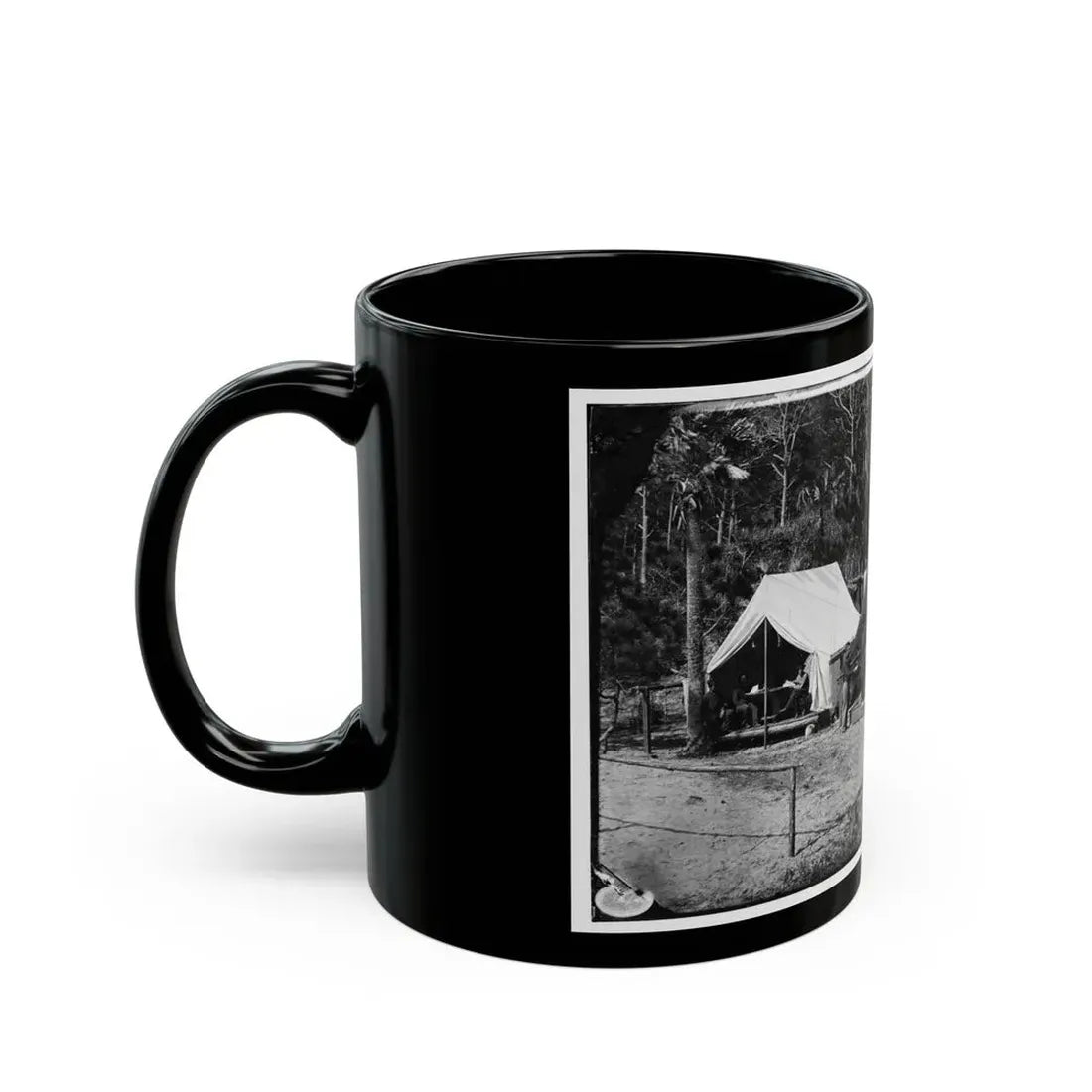 Morris Island, South Carolina. General Quincy A. Gillmore In Front Of His Tent 001 (U.S. Civil War) Black Coffee Mug - Go Mug Yourself