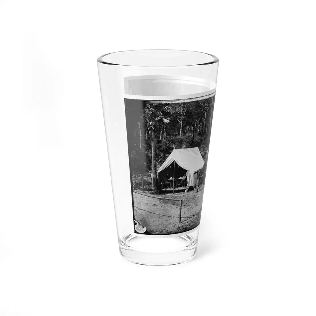 Morris Island, South Carolina. General Quincy A. Gillmore In Front Of His Tent 001 (U.S. Civil War) Pint Glass 16oz - Go Mug Yourself