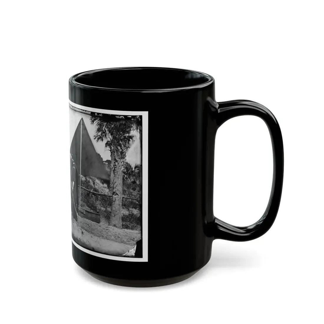 Morris Island, South Carolina. General Quincy A. Gillmore In Front Of His Tent (U.S. Civil War) Black Coffee Mug - Go Mug Yourself
