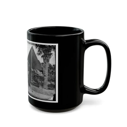 Morris Island, South Carolina. General Quincy A. Gillmore In Front Of His Tent (U.S. Civil War) Black Coffee Mug - Go Mug Yourself