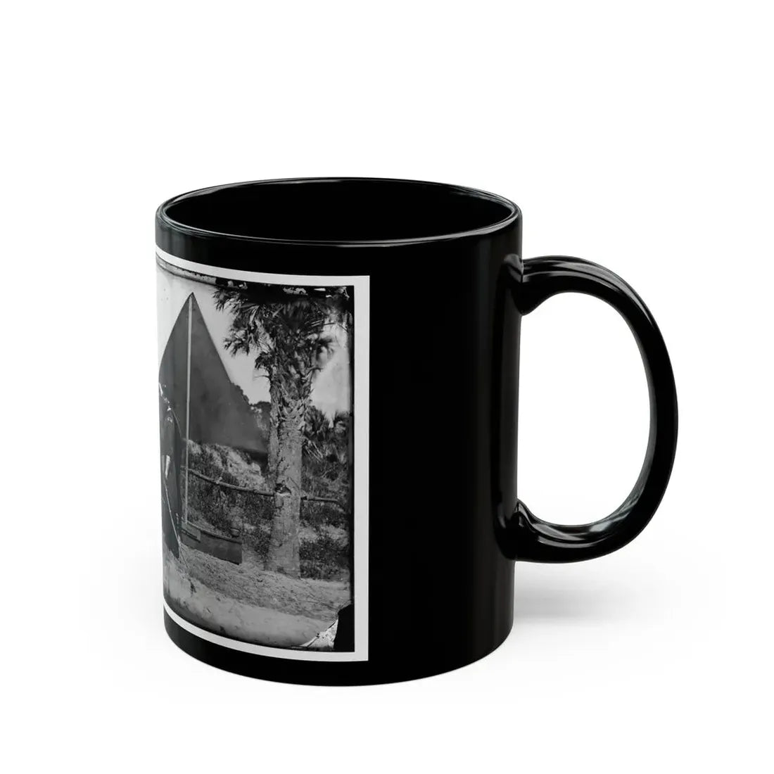 Morris Island, South Carolina. General Quincy A. Gillmore In Front Of His Tent (U.S. Civil War) Black Coffee Mug - Go Mug Yourself