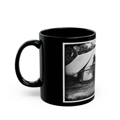 Morris Island, South Carolina. General Quincy A. Gillmore In Front Of His Tent (U.S. Civil War) Black Coffee Mug - Go Mug Yourself
