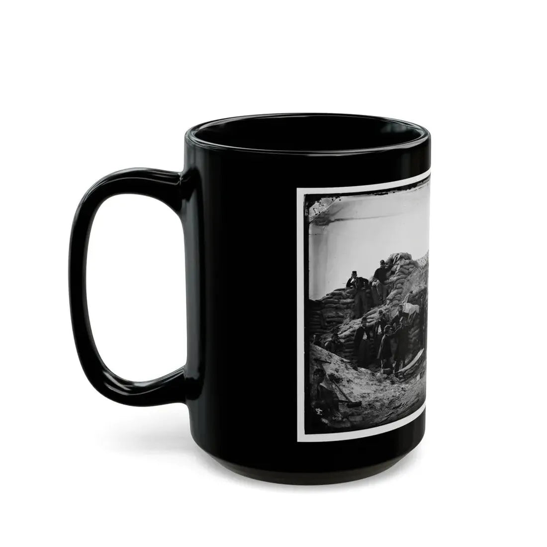 Morris Island, South Carolina. Headquarters Of Field Officer Of The Trenches. Second Parallel (U.S. Civil War) Black Coffee Mug - Go Mug Yourself