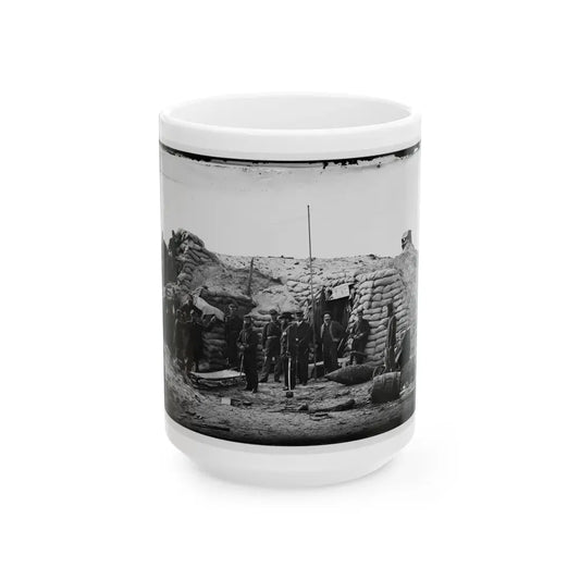 Morris Island, South Carolina. Headquarters Of Field Officer Of The Trenches. Second Parallel (U.S. Civil War) White Coffee Mug 15oz - Go Mug Yourself