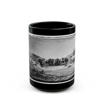 Morris Island, South Carolina. Naval Battery. Two 8-Inch Parrot Rifles. Breaching Battery Against Fort Sumter (U.S. Civil War) Black Coffee Mug 15oz - Go Mug Yourself