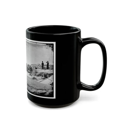 Morris Island, South Carolina. Naval Battery. Two 8-Inch Parrot Rifles. Breaching Battery Against Fort Sumter (U.S. Civil War) Black Coffee Mug - Go Mug Yourself