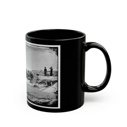 Morris Island, South Carolina. Naval Battery. Two 8-Inch Parrot Rifles. Breaching Battery Against Fort Sumter (U.S. Civil War) Black Coffee Mug - Go Mug Yourself