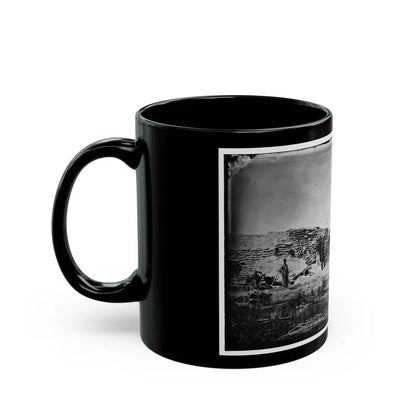 Morris Island, South Carolina. Naval Battery. Two 8-Inch Parrot Rifles. Breaching Battery Against Fort Sumter (U.S. Civil War) Black Coffee Mug - Go Mug Yourself
