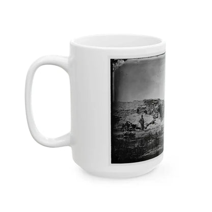 Morris Island, South Carolina. Naval Battery. Two 8-Inch Parrot Rifles. Breaching Battery Against Fort Sumter (U.S. Civil War) White Coffee Mug - Go Mug Yourself